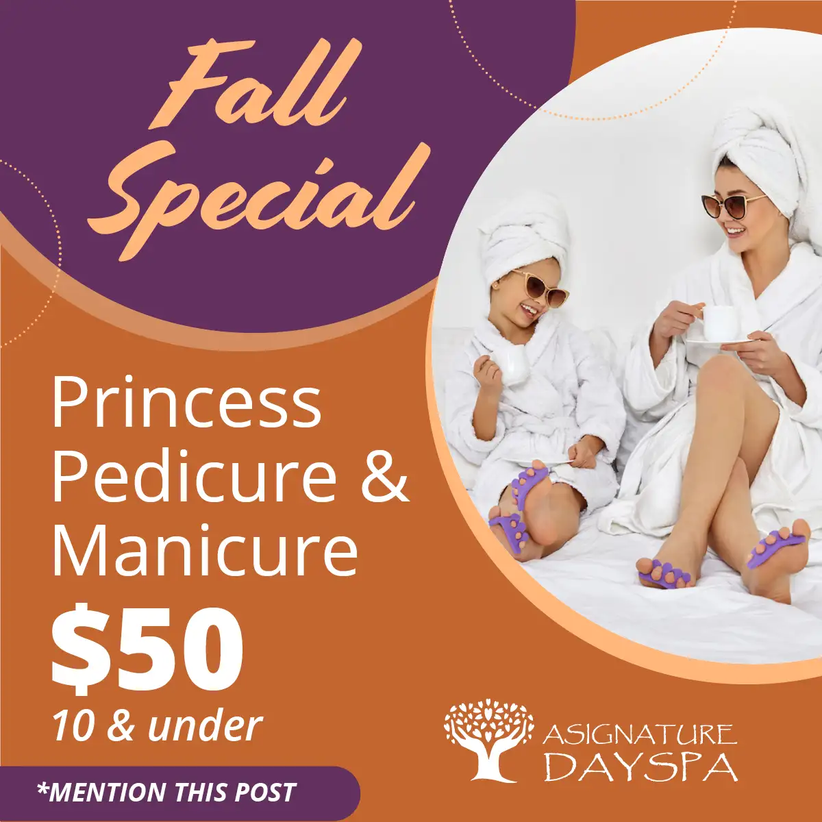 Fall Special - Princess pedicure and manicure