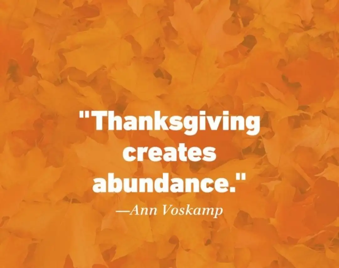 Thanksgiving creates abundance